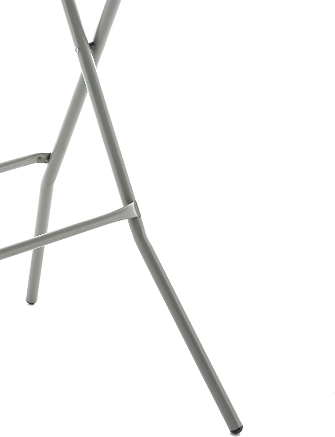 BTExpert 32" Round 43" Bar Height White Granite Plastic Folding Table Portable - Image 4