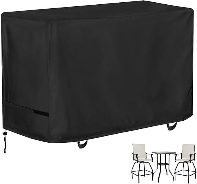 Oslimea Bar Height Patio Set Cover, Outdoor Bistro Set Cover by Oslimea