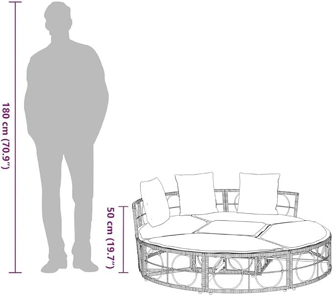 vidaXL Patio Lounge Bed - Image 4