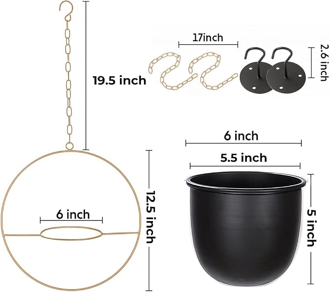 2 Pack Hanging Planters for Indoor Plants - Image 4