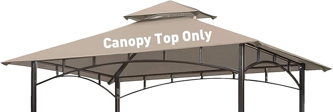 OLILAWN Grill Gazebo Replacement Canopy Roof, Patio Umbrella 5' x 8' Outdoor by OLILAWN