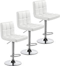 Yaheetech Bar Stools Set of 3, Adjustable PU Leather Swivel Barstools, Modern by Yaheetech