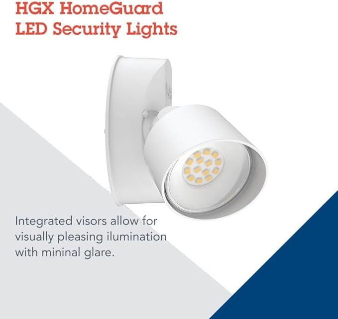 Lithonia Lighting HomeGuard 2-Light LED Outdoor Flood Lights, Wall or Ceiling - Image 4