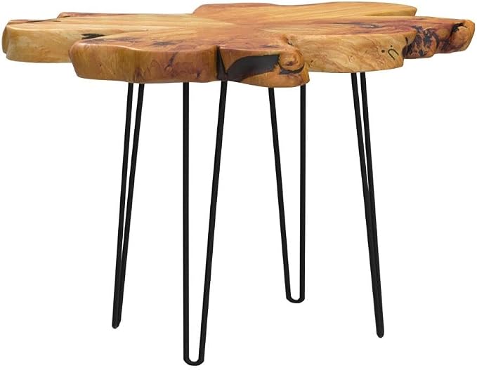 WELLAND Live Edge Cedar Coffee Table 32" W x 32" D x 20.5" H Rustic Round Table - Image 5