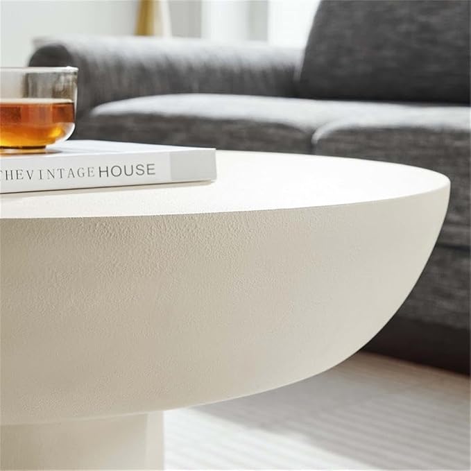 Modway EEI-6760-WHI Caspian Round Concrete Coffee Table - Image 9
