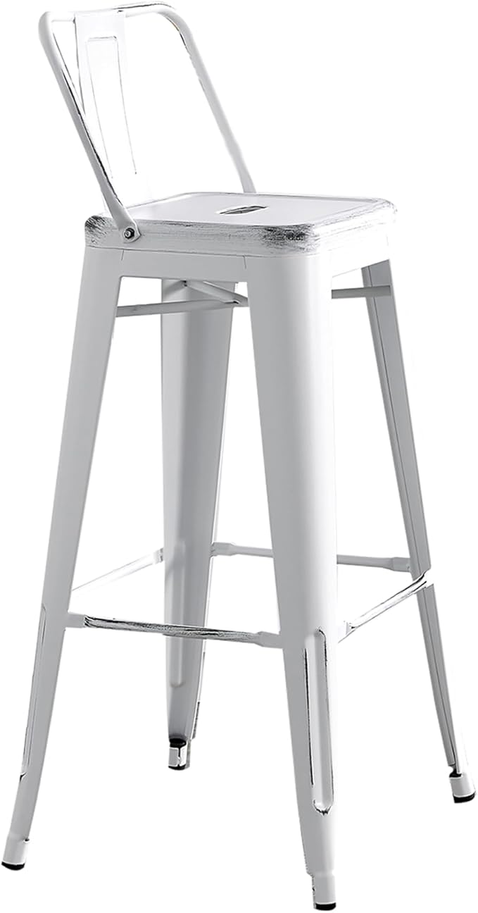 AC Pacific 30” Metal Barstool Set of 2 – Country Rustic Style - Image 4
