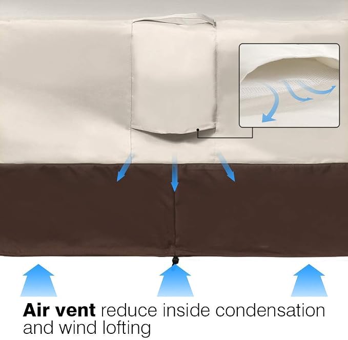 VAILGE 2-Seater Heavy Duty Patio Deep Bench Loveseat Cover, 100% Waterproof - Image 7