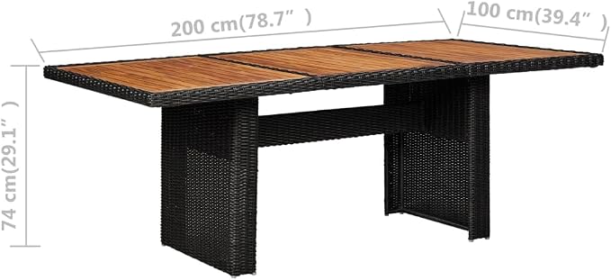 vidaXL 7 Piece Outdoor Dining Set - Image 9