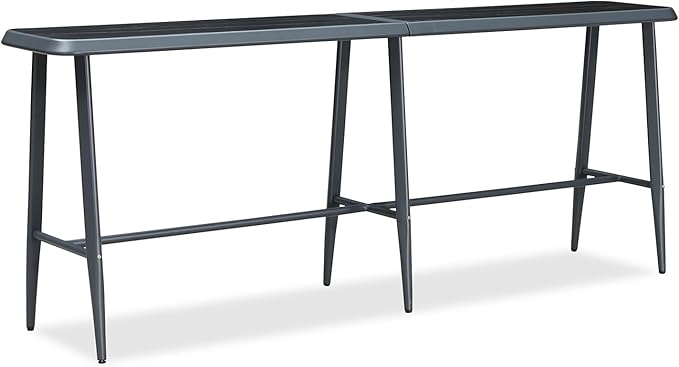 PURPLE LEAF Outdoor High Bar Table Rectangular Patio Pub Balcony Table by PURPLELEAF