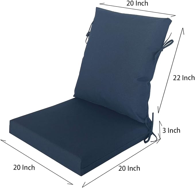 Goodgoods 20"x42" Outdoor Dining Chair cushion Set of 1 patio furniture cushion - Image 2