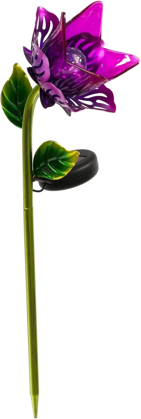 Crosslight Glass Flower Solar LED Waterproof Outdoor Garden Stake - Image 6