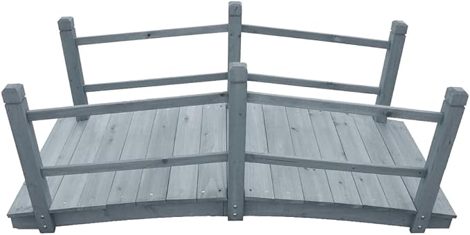 Classic Wooden Garden Bridge, Outdoor Garden Bridge Decoration, Wooden Backyard - Image 2