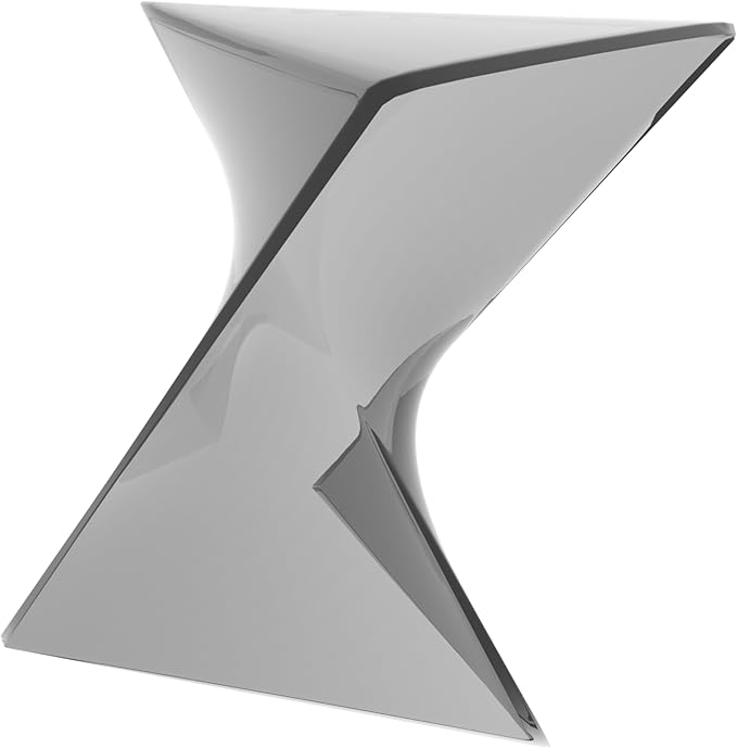 LeisureMod 15.75" Stackable Weather-Resistant Plastic Triangular Side Table by LeisureMod