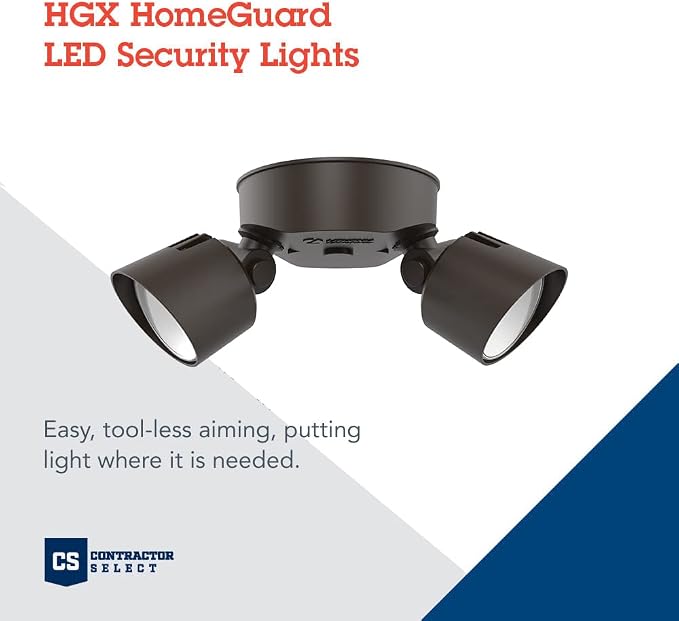 Lithonia Lighting HomeGuard 2-Light LED Outdoor Flood Lights, Wall or Ceiling - Image 3