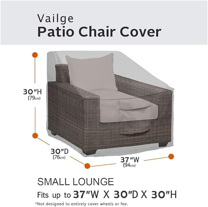 Vailge Patio Chair Covers, Lounge Deep Seat Cover, Heavy Duty and Waterproof - Image 2
