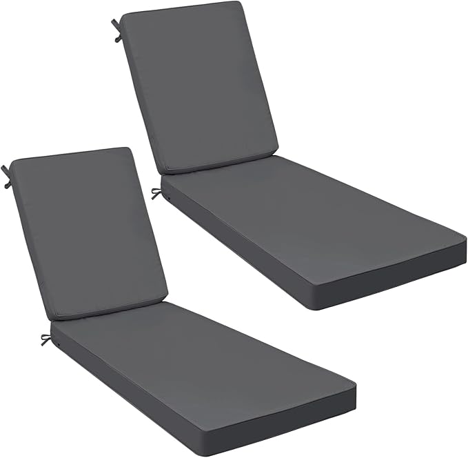 AAAAAcessories Outdoor Chaise Lounge Cushions, Fade-Resistant, Waterproof Patio by AAAAAcessories