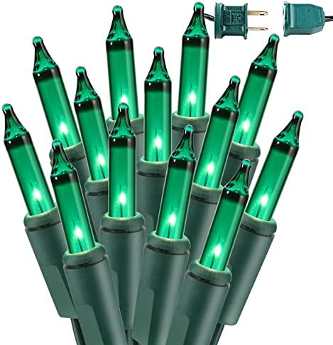 BrizLabs Christmas Lights, 69.6ft 300 Count Green String Lights, Connectable by BrizLabs