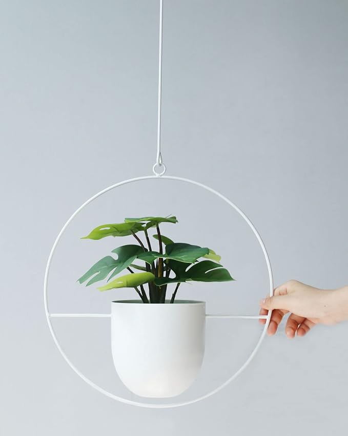 Hanging Planter Indoor Modern Boho Plant Pot Metal Wall and Ceiling Plant Holder - Image 7