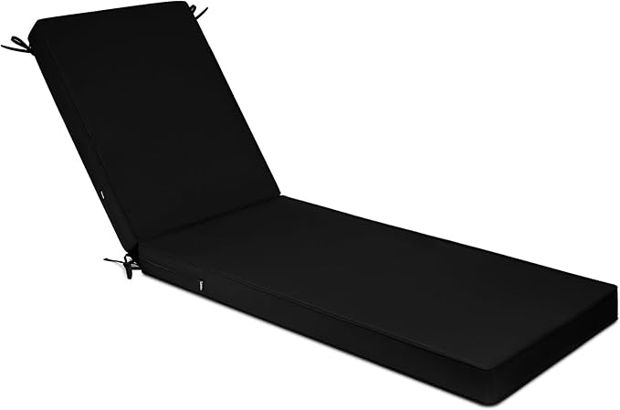 Lounge Chair Cushion Waterproof Chaise Lounge Cushions 72x21x3 Inch Non-Slip by Parkerly