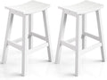 Weatherproof Bar Stools Set of 2, Saddle Seat, Bar Height Stools by LAHAAP