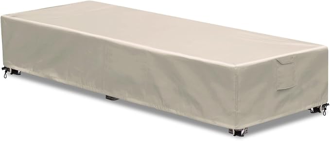 Outdoor Chaise Lounge Cover 1 Pack Patio Lounge Chair Covers Waterproof 600D by GoldenRaindrop