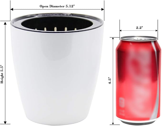 SAND MINE Self Watering Planter White Flower Pot - Image 4