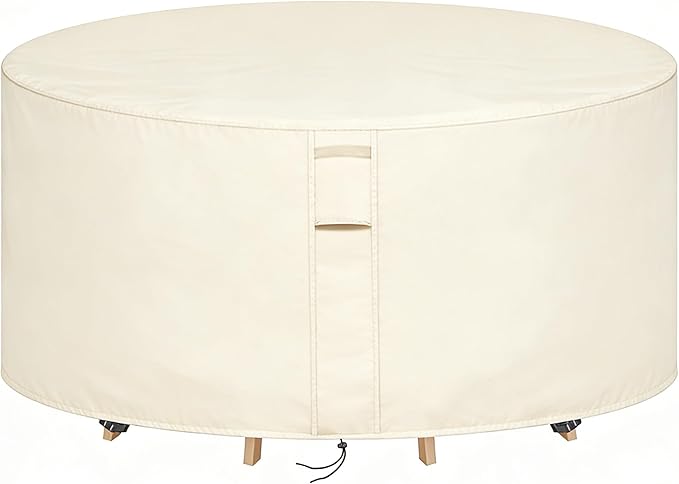 Round Patio Furniture Covers Waterproof, 84 Inch Outdoor High Round Table Cover by Hiticover