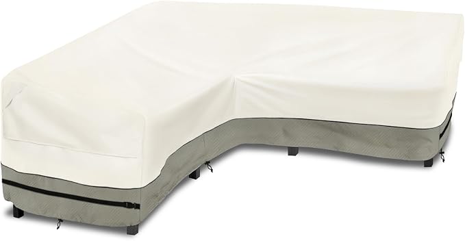 okcool Outdoor Sectional Sofa Cover Waterproof V Shaped Patio Furniture Covers by Okcool