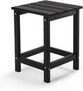 Outvita Adirondack Side Table, 14 Inch Square Outdoor End Table, HDPE Weather by Outvita