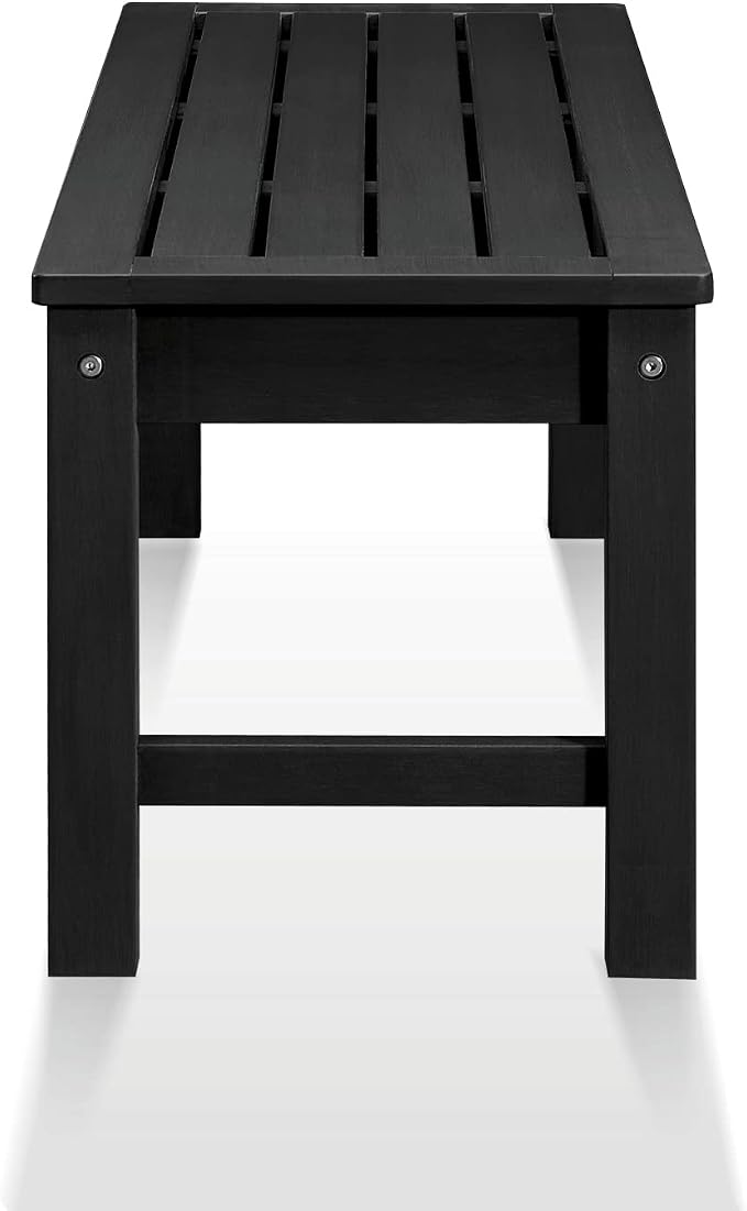 Psilvam Knight Bench, Two Person Outdoor Poly Lumber Patio Backless Bench - Image 6