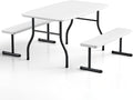 Picnic Table, 38 Inch Outdoor Picnic Table Set by FoldingFurniture