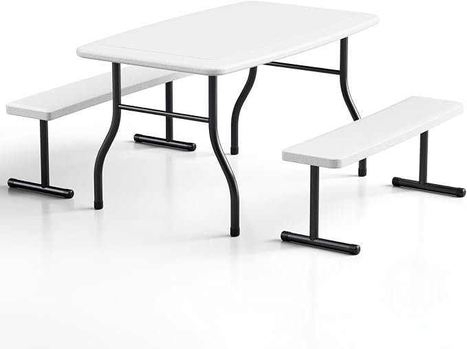 Picnic Table, 38 Inch Outdoor Picnic Table Set by FoldingFurniture