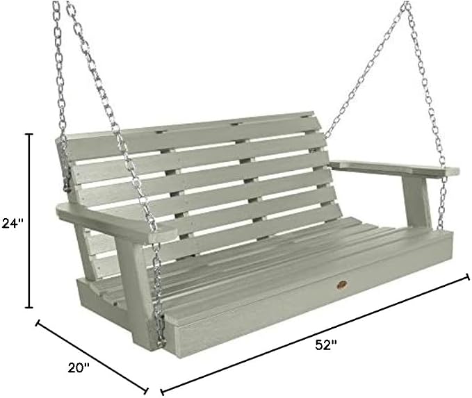 Highwood Weatherly Porch Swing, 4 Feet, Eucalyptus - Image 3