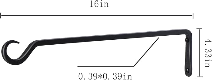 16 inch Plant Hanger, Sturdy Hanging Plant Bracket Outdoor, Hanging Plant Wall - Image 2