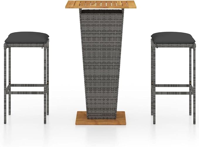 vidaXL 3-Piece Bar Set with Cushions by vidaXL