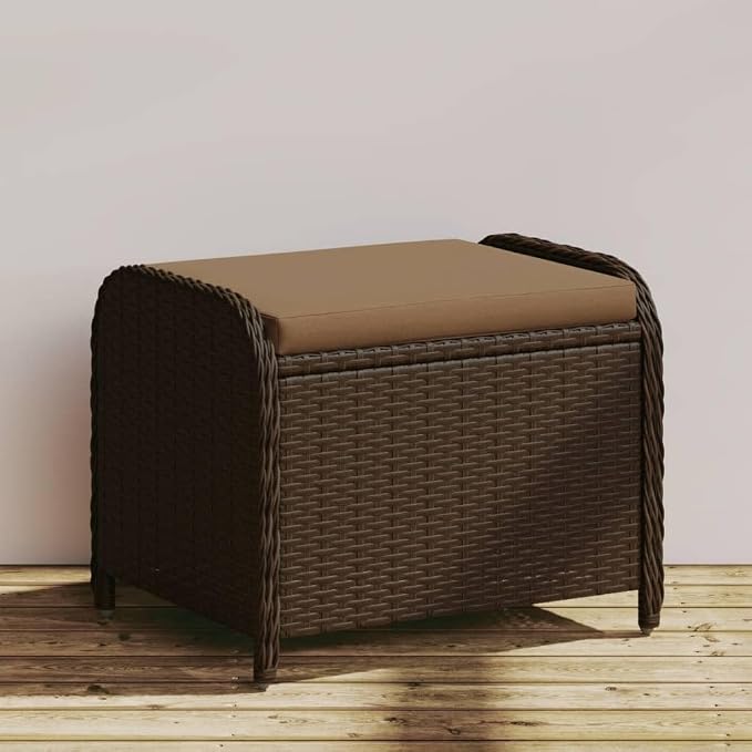 vidaXL Patio Stool with Cushion - Image 2