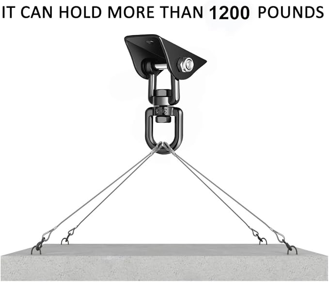 Porch Swing Hanging Kit, 360°Rotating 1200 lb Capacity Hanger - Image 4