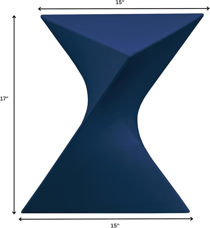 LeisureMod 15.75" Navy Blue Stackable Side Table - Image 9