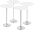 Flamaker Round Bistro Pub Table Modern Style Metal Base MDF Top Cocktail Bar by Flamaker