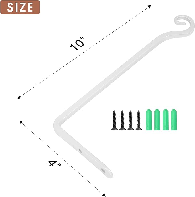 Jardim 2 Pack 10 Inch Premium Decorative Metal Iron Wall Hangers - Image 2