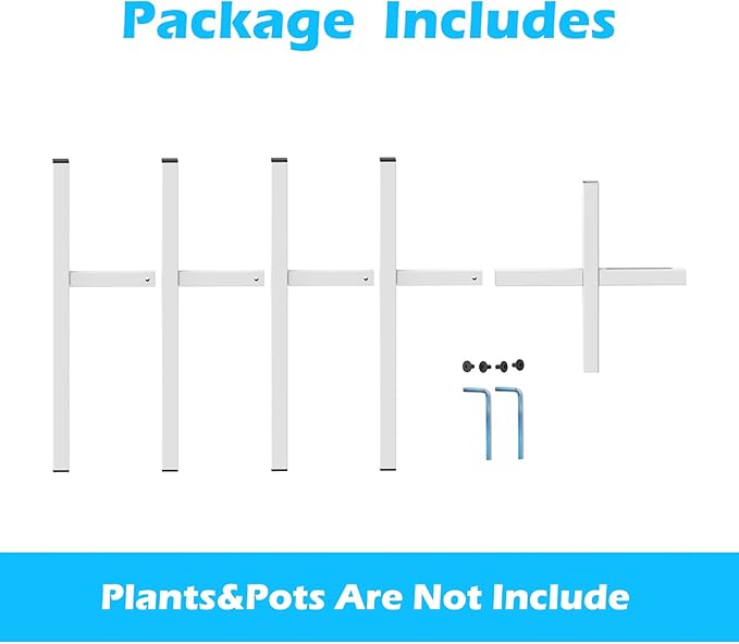Plant Stand for 10"-16" Plant Pot Indoor Outdoor Corner, Adjustable Metal Heavy - Image 3