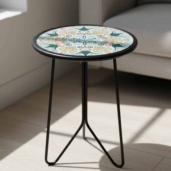 LIFFY Patio Side Table, Indoor Round Accent End Table - Image 2