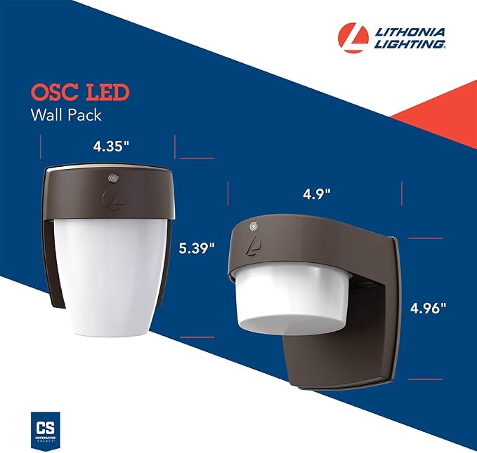 Lithonia Lighting LED Wall Pack Outdoor Light Fixture, Wall Sconce - Image 3