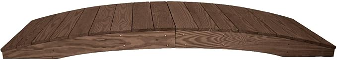 8 FT WALNUT Amish Made Pinewood Heavy Duty Garden Bridge by Unknown