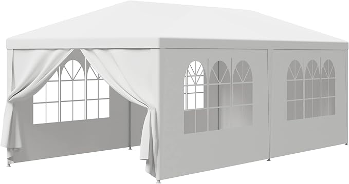 Smartxchoices 10' x 20' Outdoor White Waterproof Gazebo Canopy Tent by Smartxchoices