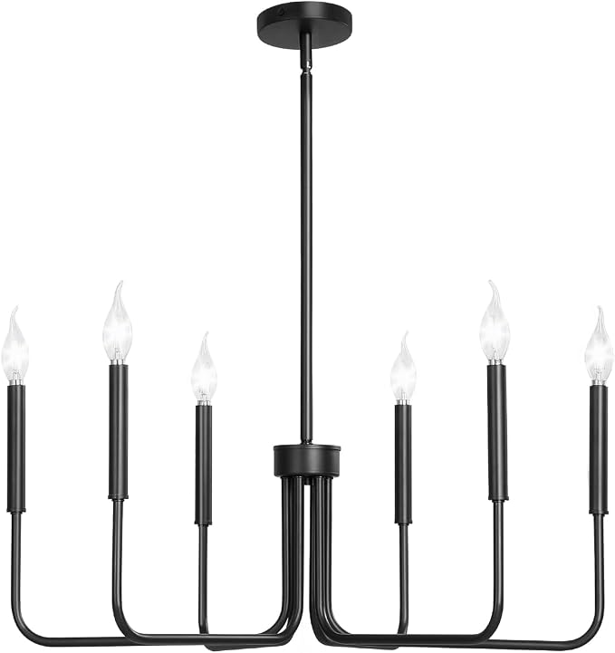 VEVOR 6-Light Chandelier, Metal Farmhouse Chandelier, Adjustable Height by VEVOR