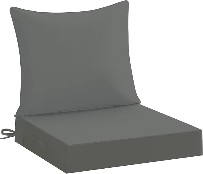 downluxe 19x19 Outdoor Chair Cushions, Waterproof Fade Resistant Patio by Downluxe