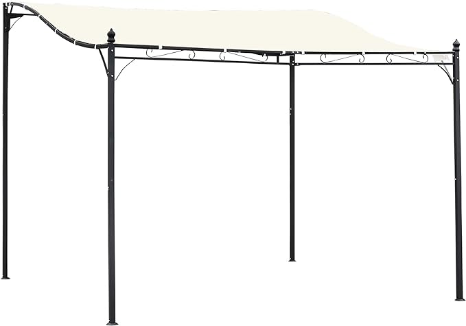 Outsunny 10' x 10' Steel Outdoor Pergola Gazebo, Patio Canopy by Outsunny
