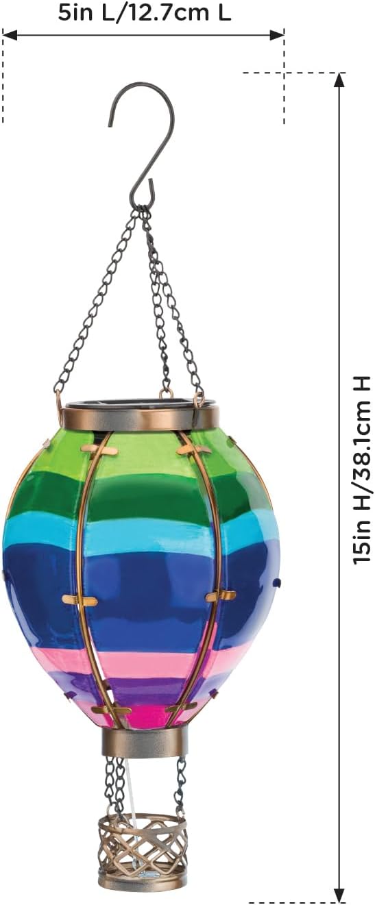 Regal Art & Gift Hot Air Balloon Solar Lantern – Hanging Solar-Powered LED - Image 3