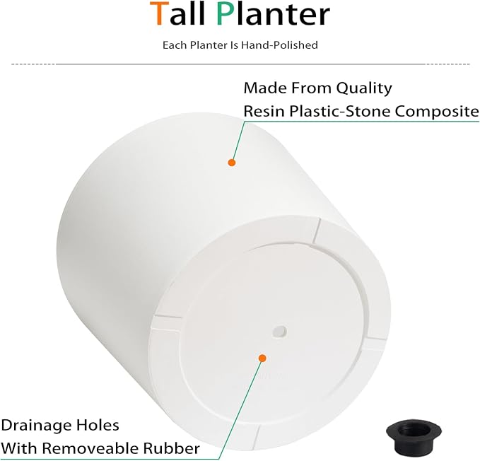 Wide Planters for Outdoor Plants, Extra Large Indoor Flower Pots for Garden - Image 6